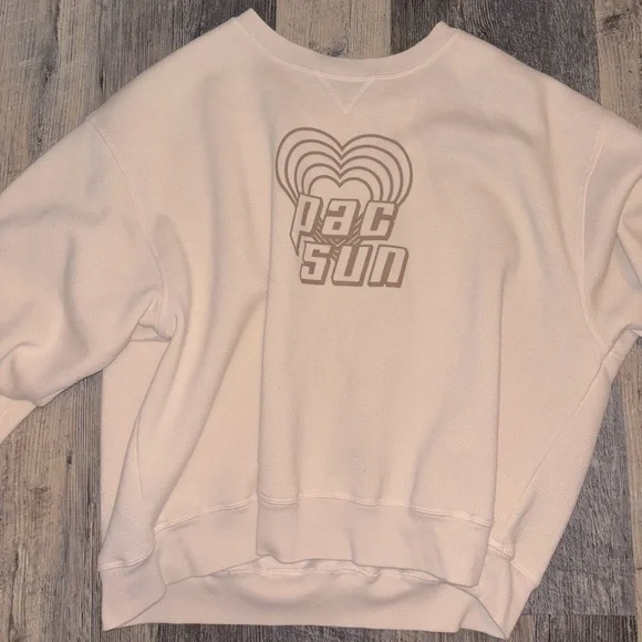 cream pacsun crewneck - Picture 1 of 1